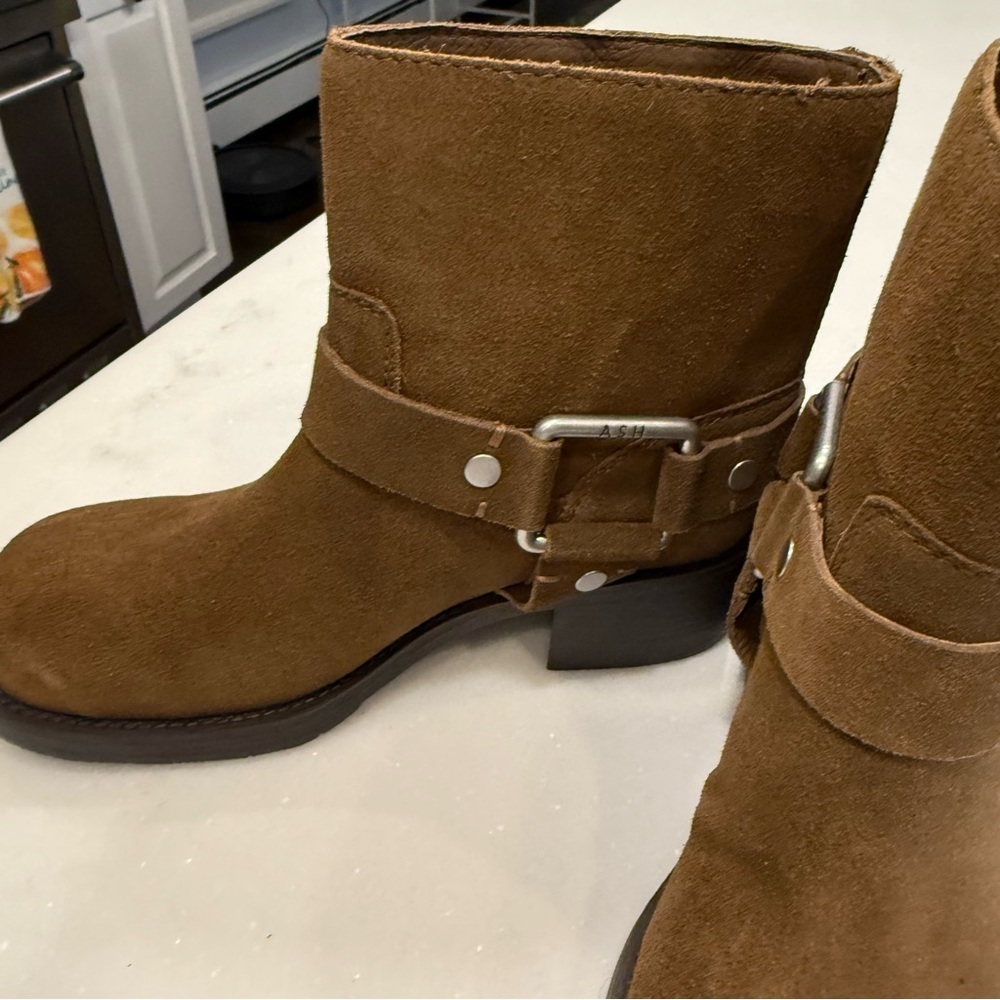 Ash Women’s Texas Boots Brown Suede, Buckles & Straps NEW Sz US 6.5 -7 EU 37 - Picture 8 of 11